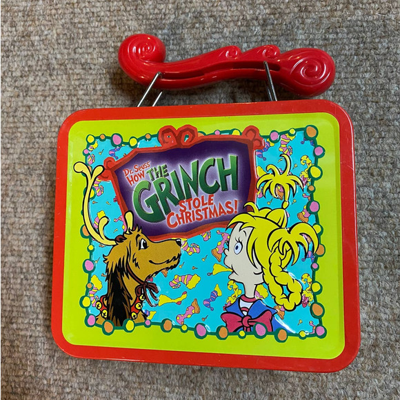 Dr.Seuss “How the Grinch Stole Christmas" Mini Tin Lunch Box 2000 Vintage - Picture 1 of 4